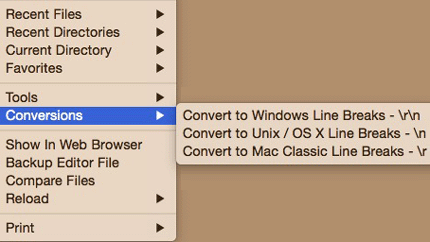text editor for mac show linebreak